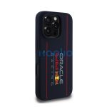 Red Bull Vertical Logo iPhone 16 Pro szilikon MagSafe tok, tengerészkék
