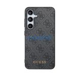 Guess 4G Metal Gold Logo Samsung Galaxy S24 hátlap tok, fekete GUHCS24SG4GFGR
