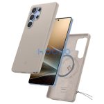 Spigen Silicone Fit MagFit Samsung Galaxy S25 Ultra tok, Natural Titanium, bézs