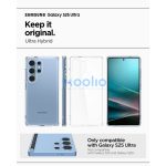 Spigen Ultra Hybrid Samsung Galaxy S25 Ultra tok, Crystal Clear, átlátszó