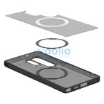 Spigen Ultra Hybrid MagFit Samsung Galaxy S25 Ultra tok, Frost Black, fekete