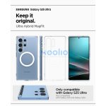 Spigen Ultra Hybrid MagFit Samsung Galaxy S25 Ultra tok, átlátszó-fehér