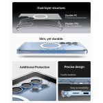 Spigen Ultra Hybrid MagFit Samsung Galaxy S25 Ultra tok, átlátszó-fehér