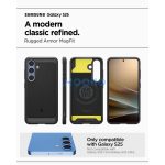 Spigen Rugged Armor MagFit Samsung Galaxy S25 tok, Matte Black, fekete