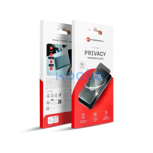 Forcell Privacy Iphone 15 Pro betekintésgátló kijelzővédő üvegfólia,fekete