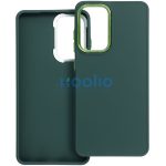 Frame Samsung Galaxy S25+ közepesen ütésálló tok kameravédő kerettel, zöld