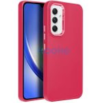 Frame Samsung Galaxy S25 Ultra közepesen ütésálló tok kameravédő kerettel, magenta