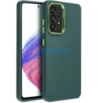 Frame Samsung Galaxy S25 Ultra közepesen ütésálló tok kameravédő kerettel, zöld