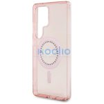 Guess Rhinestones Printed Classic Logo MagSafe Samsung Galaxy S25 Ultra kemény hátlap tok, rózsaszín