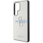 Guess Grained Big 4G Logo Small Classic Logo Samsung Galaxy S25 Ultra  kemény hátlap tok, bézs