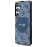 Guess 4G Round Patch Classic Logo Samsung Galaxy S25+ MagSafe kemény hátlap tok, kék