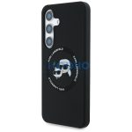 Karl Lagerfeld Silicone Double Heads And Circle Samsung Galaxy S25+ MagSafe tok, fekete