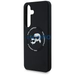 Karl Lagerfeld Silicone Double Heads And Circle Samsung Galaxy S25 MagSafe tok, fekete