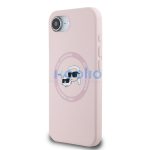 Karl Lagerfeld Liquid Silicone K&CH Heads Apple iPhone 17e / iPhone 16e MagSafe tok, rózsaszín