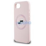 Karl Lagerfeld Liquid Silicone K&CH Heads Apple iPhone 17e / iPhone 16e MagSafe tok, rózsaszín