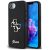 Guess PU Fixed Glitter 4G Metal Logo Apple iPhone 17e / iPhone 16e hátlap tok, fekete