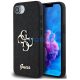 Guess PU Fixed Glitter 4G Metal Logo Apple iPhone 17e / iPhone 16e hátlap tok, fekete