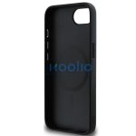 Guess PU 4G Strass Triangle Metal Logo Apple iPhone 17e / iPhone 16e MagSafe hátlap tok, fekete