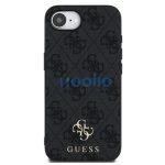 Guess PU 4G Small Metal Logo Apple iPhone 17e / iPhone 16e MagSafe hátlap tok, sötétszürke