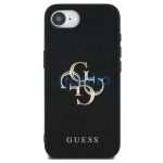 Guess PU Grained 4G Metal Logo Apple iPhone 17e / iPhone 16e hátlap tok, fekete