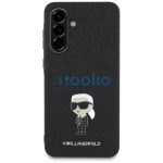 Karl Lagerfeld Fixed Glitter Ikonik Metal Pin Samsung Galaxy A56 hátlap tok, fekete
