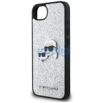 Karl Lagerfeld Fixed Glitter Ikonik Metal Pin Apple iPhone 17e / iPhone 16e hátlap tok, ezüst