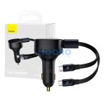 Baseus Enjoyment autós töltő USB-C kábellel, 33W, fekete