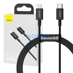 Baseus Superior Series USB-C-Lightning kábel, 20 W, PD, 1 m, fekete