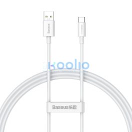   Baseus Superior Series USB-USB-C kábel, 65 W, PD, 1m, fehér