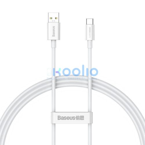 Baseus Superior Series USB-USB-C kábel, 65 W, PD, 1m, fehér