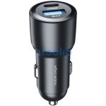 Mobile Origin autós töltő, USB, USB-C, 60 W, fekete