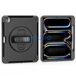 4smarts Rugged Apple iPad Pro 11 (2024 / 2025) közepesen ütésálló tok kitámasztóval, fekete