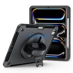 4smarts Rugged Apple iPad Pro 11 (2024 / 2025) közepesen ütésálló tok kitámasztóval, fekete