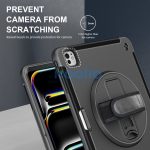 4smarts Rugged Apple iPad 10.9 2022 / iPad 11 2025 közepesen ütésálló tok kitámasztóval, fekete