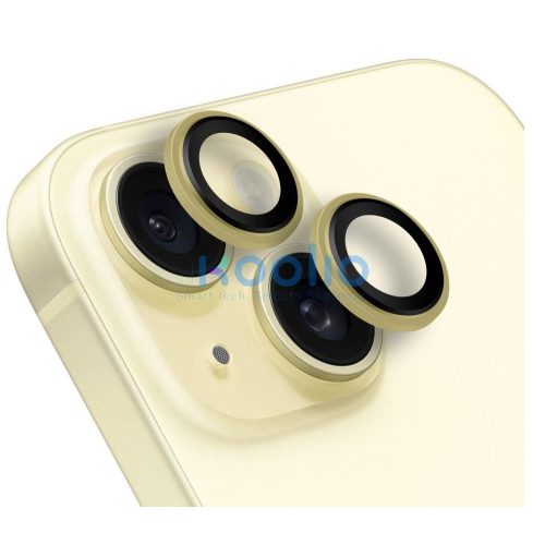 Obal:Me Apple iPhone 15/ 15 Plus tempered glass kamera védő üvegfólia, sárga