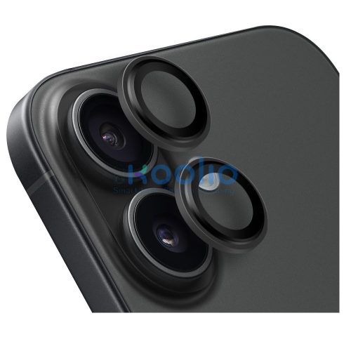 Obal:Me Apple iPhone 16/ 16 Plus tempered glass kamera védő üvegfólia, fekete