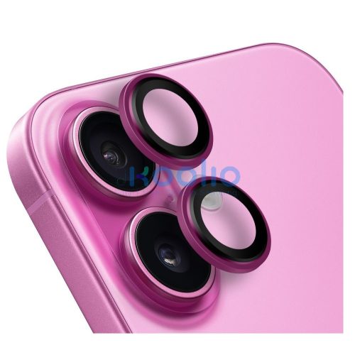 Obal:Me Apple iPhone 16/ 16 Plus tempered glass kamera védő üvegfólia, rózsaszín