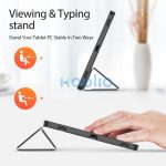 Dux Ducis Domo Samsung Tab S10 Plus/S9 Plus/S9 FE Plus kihajtható tok S-pen tartóval, fekete