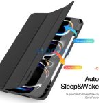 Dux Ducis Domo iPad Pro 13 (2024 / 2025) kihajtható tok pencil tartóval, fekete