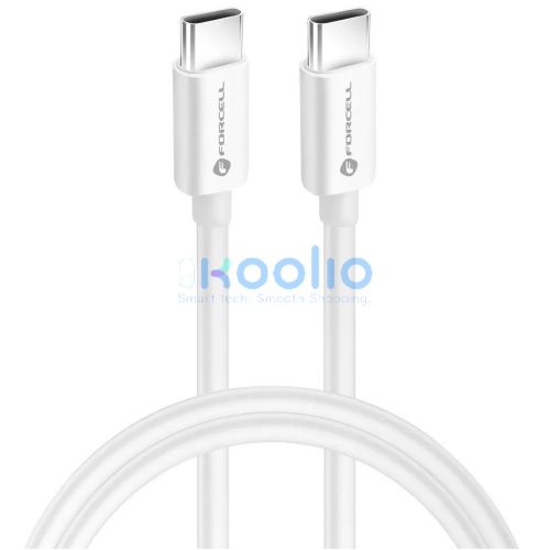USB Type-C töltő- és adatkábel, USB Type-C, 100 cm, 5000 mA, 100W, gyorstöltés, PD, QC 4.0, C339, fehér