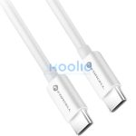 USB Type-C töltő- és adatkábel, USB Type-C, 100 cm, 5000 mA, 100W, gyorstöltés, PD, QC 4.0, C339, fehér
