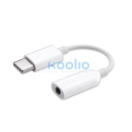   Adapter, USB Type-C - 3.5 mm jack átalakító, Xiaomi, gyári, fehér