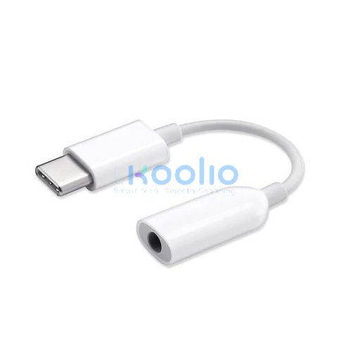 Adapter, USB Type-C - 3.5 mm jack átalakító, Xiaomi, gyári, fehér