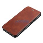 Apple iPhone 15 Pro Max, Oldalra nyíló tok, stand, Wooze Protect And Dress Book, barna