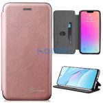 Apple iPhone 15 Pro Max, Oldalra nyíló tok, stand, Wooze Protect And Dress Book, vörösarany