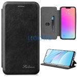 Apple iPhone 15 Plus, Oldalra nyíló tok, stand, Wooze Protect And Dress Book, fekete