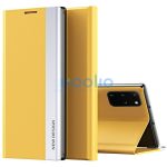 Apple iPhone 15 Plus, Oldalra nyíló tok, stand, Wooze Silver Line, sárga