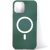 Apple iPhone 15 Pro Max, Szilikon tok, mágnes gyűrűvel, MagSafe töltővel kompatibilis, Wooze Magsafe Case, zöld
