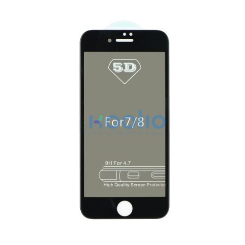 Apple iPhone X, 5D Full Glue Privacy hajlított tempered glass kijelzővédő üvegfólia, fekete