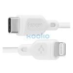 Spigen Essential C10CL USB-C / Lightning töltő- és adatkábel, fehér, MFI, 1m